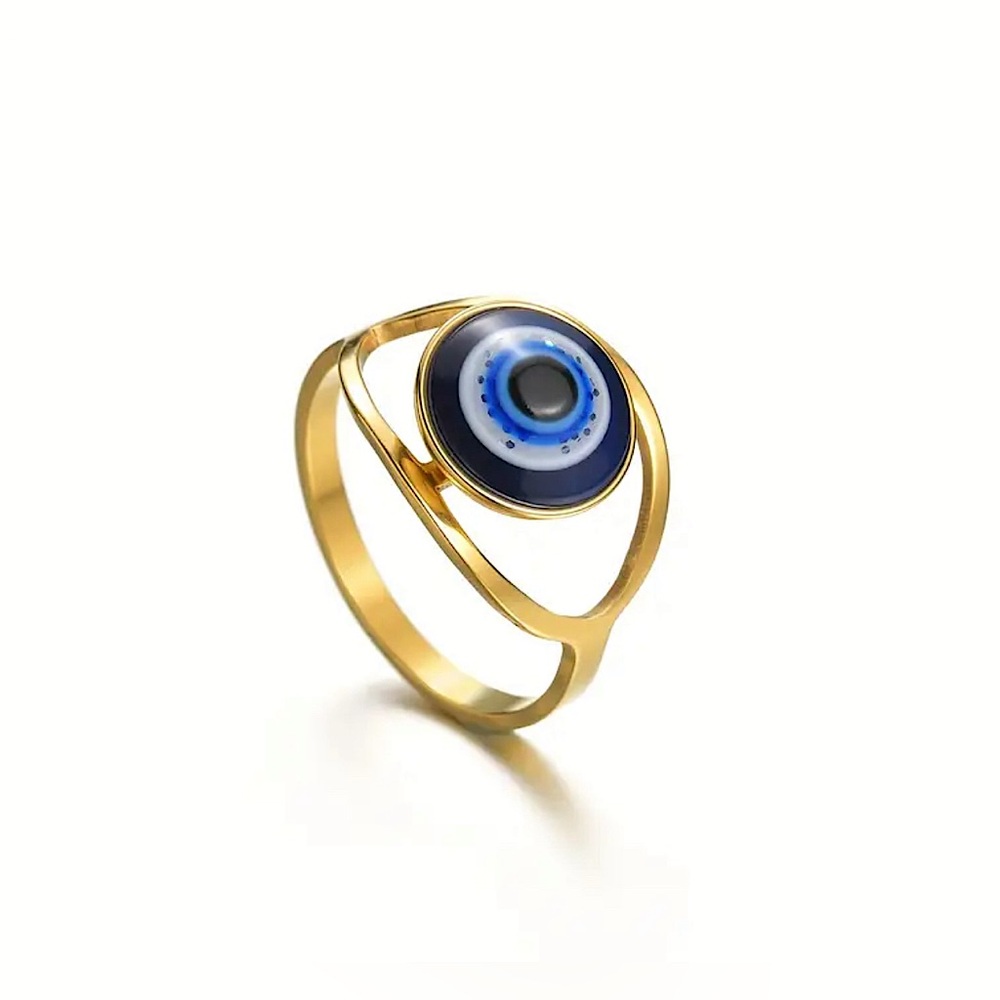 Stainless steel Evil eye ring
